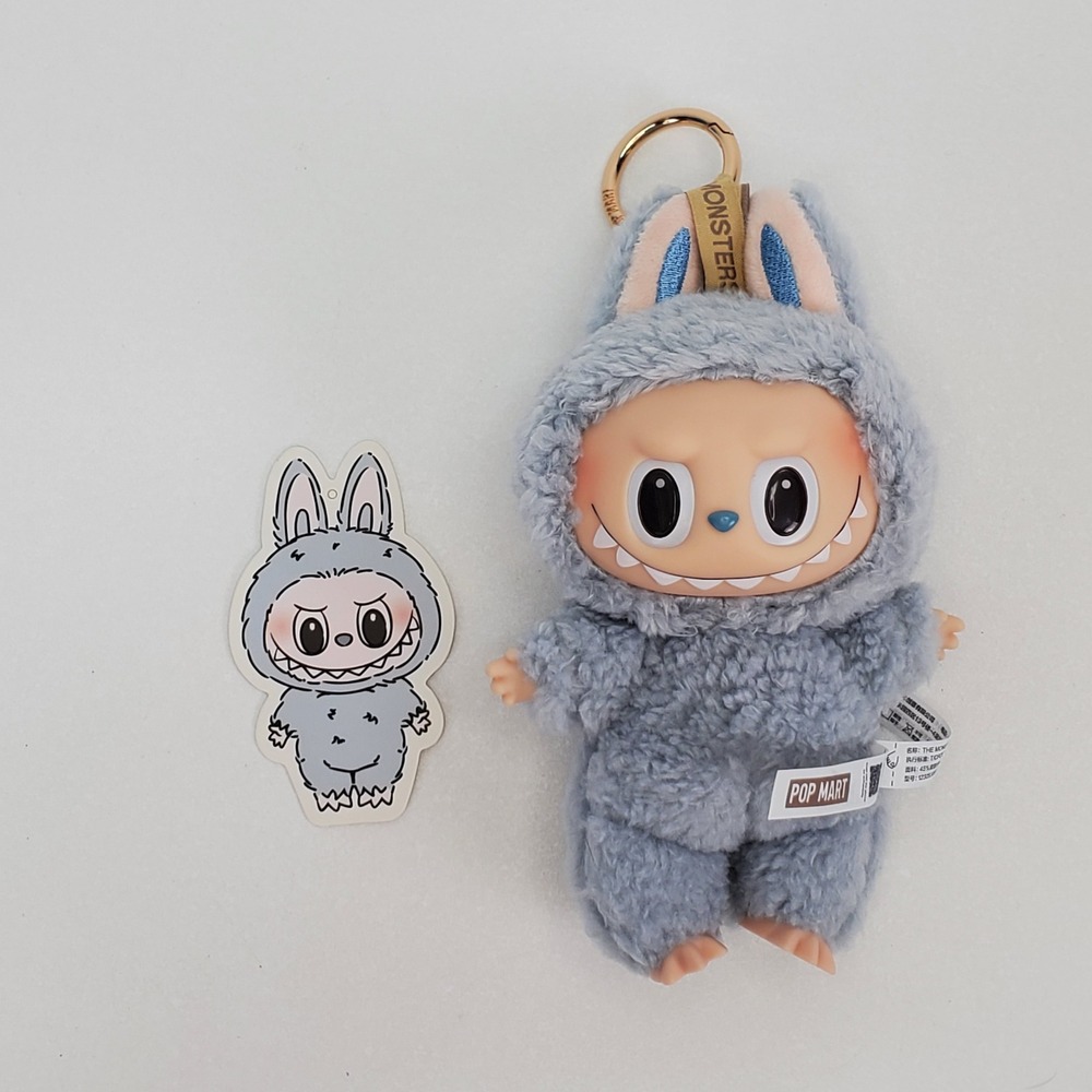 Pop Mart The Monsters Labubu Have a Seat Vinyl Plush Doll Keychain He Duo‎ Duo